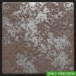 PBR Texture of Rusty Metal Studded